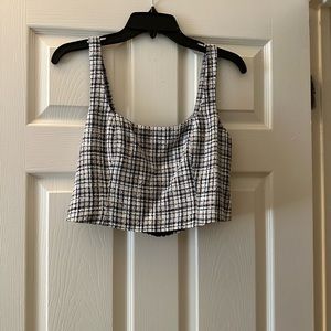 NWT! Abercrombie skort & crop top tweed set! Top size M and bottom size S